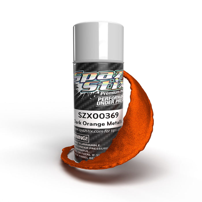 Spaz Stix SZX00369 Dark Orange Metallic 3.5oz RC Spray Paint — White ...