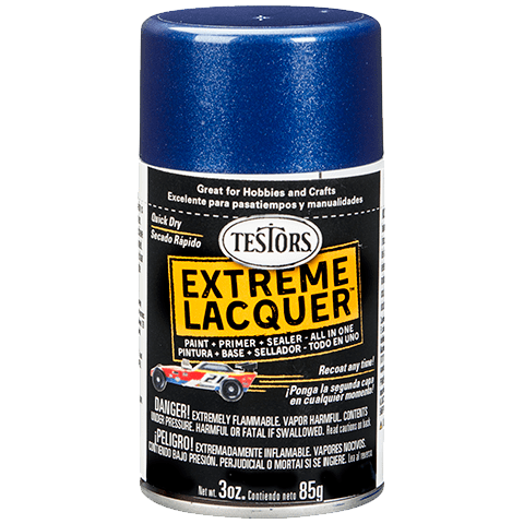 Testors 1836MT One Coat Lacquer Spray De Ja Blue, 3oz