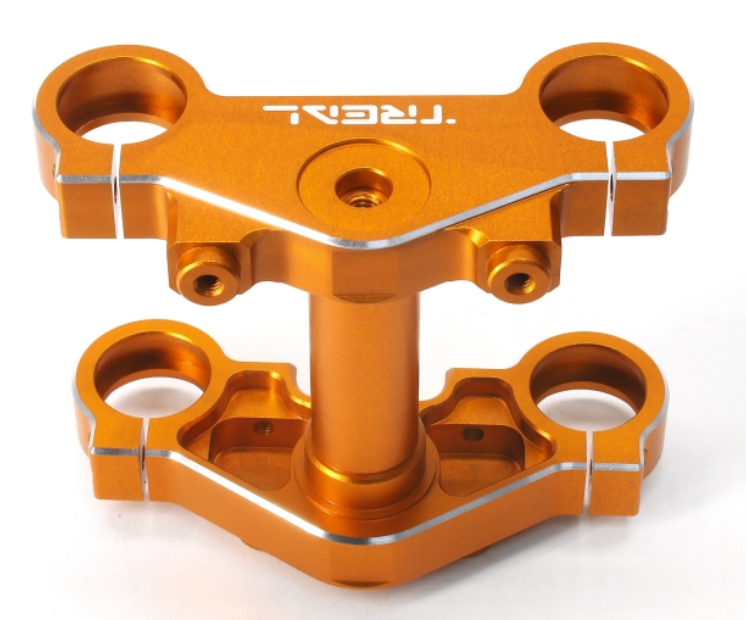 Treal Hobby (X003XB1H8D) Orange CNC Aluminum Triple Clamp Set for LOSI PROMOTO