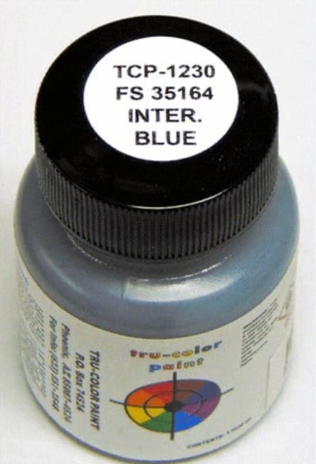 Tru-Color 1230 FS35164 Intermediate Blue 1oz Acrylic Model Paint