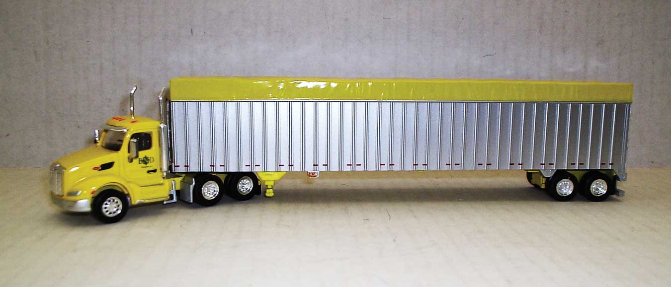 Trucks n Stuff TNS123 HO Scale Peterbuilt 579 Tractor with Walking Floor Trailer - BND