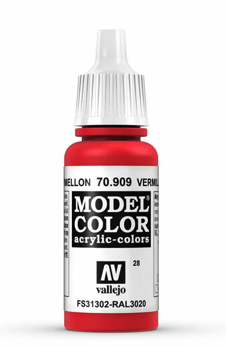 Vallejo 70.909 Vermillion Model Color 17ml Bottle