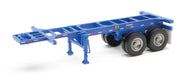 Walthers 949-4501 HO Scale 20' Container Chassis - Blue 2 Pack