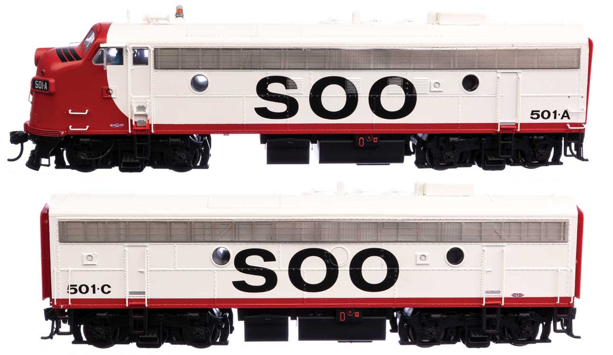 Walthers Proto 920-42555 HO Scale FP7/F7B SOO Line 2501A/2501C DCC/Sound