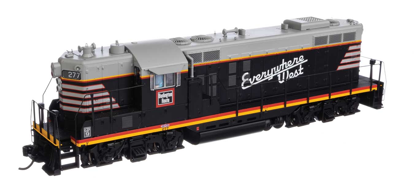 Walthers Proto 920-42714 HO Scale EMD GP9 Ph II Burlington CB&Q 277 DC ...