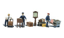 Woodland Scenics A2757 O Scale Figures - Depot Workers & Accessories