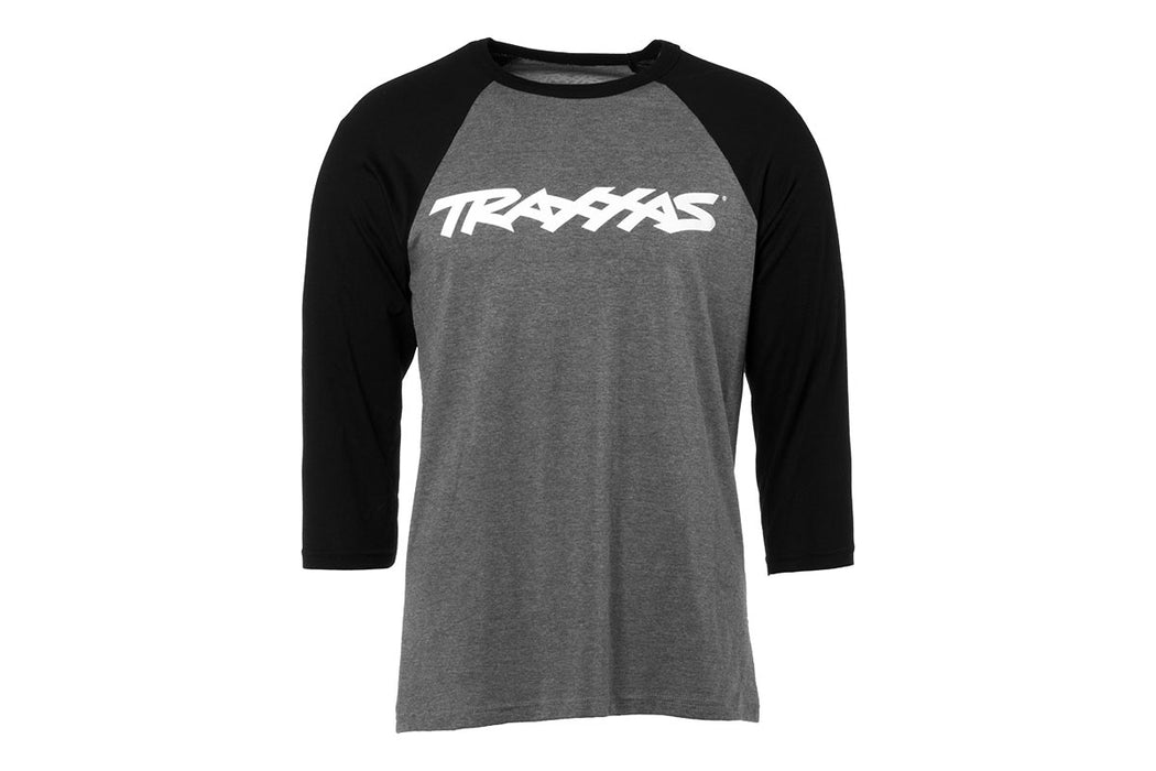 Traxxas 1369 Raglan Long Sleeve Shirt Grey and Black XL