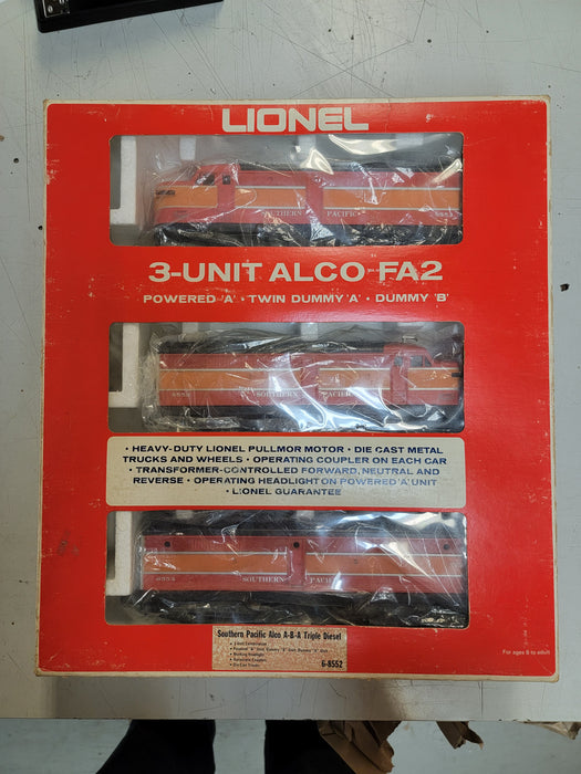 Lionel 6-8552 O Guage ALCo A-B-A Triple Diesel Set Southern Pacific - NOS