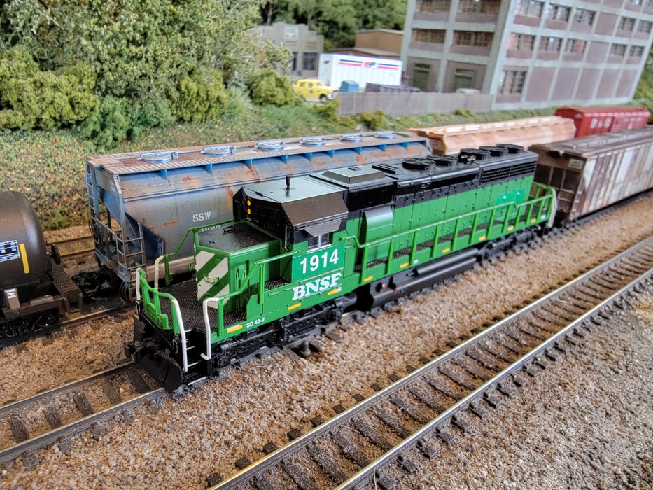 Kato N Scale EMD SD40-2 Mid Ex BN BNSF 1914 - Detailed Custom Painted