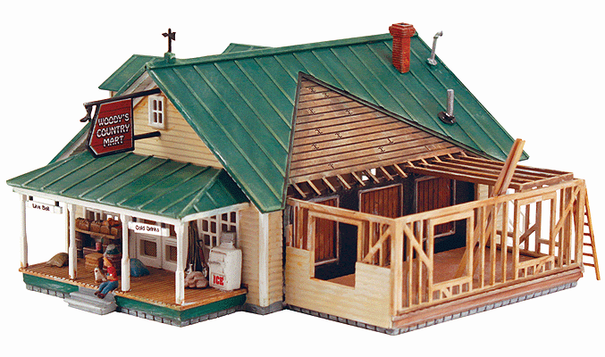 Woodland Scenics DPM Select 12900 HO Scale Woody's Country Store [Building Structure Kit]