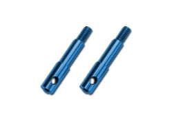 Traxxas 5537X Blue Aluminum Front Wheel Spindles for Funny Car