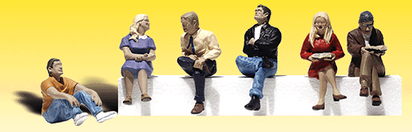 Woodland Scenics A2129 N Scale Figures - People Sitting