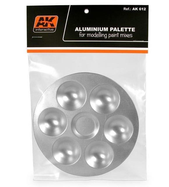 AK Interactive 612 Aluminum Paint Palette 6 Wells