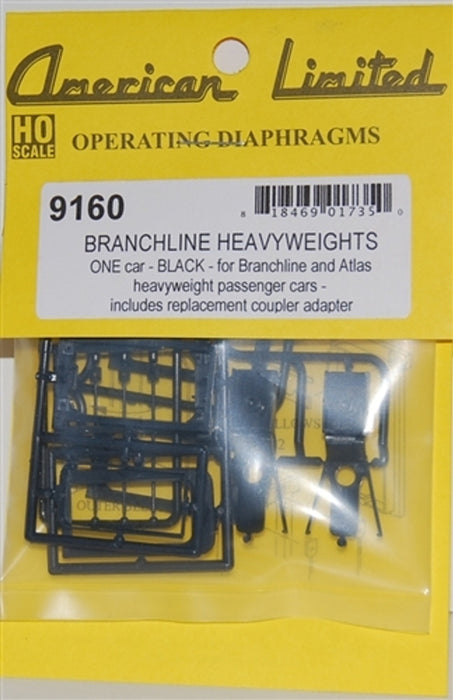 American Limited Models 9160 HO Scale Black Working Diaphragm Kits for Branchline Pullmans 1 Pair