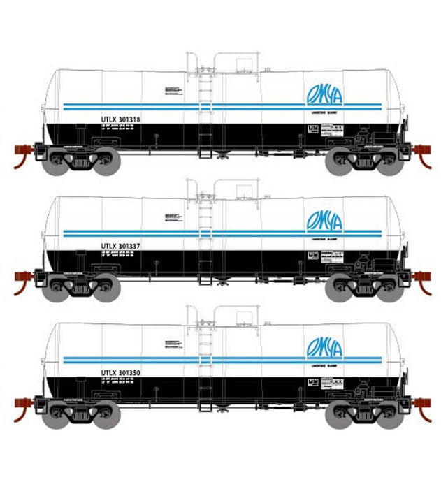 Athearn 16362 HO Scale 16k Clay Slurry Tank Car OMYA UTLX 3 Pack #2