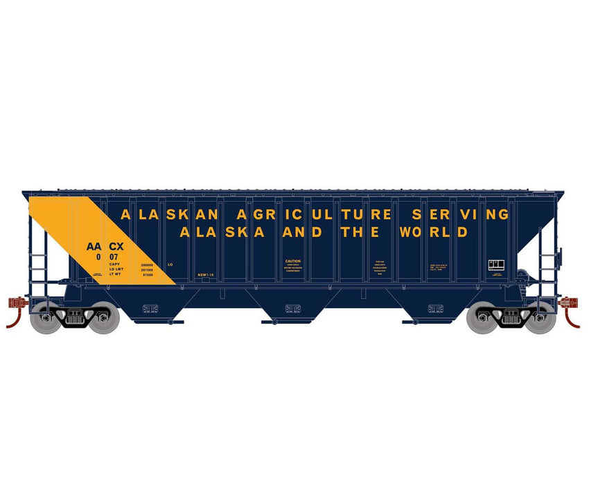 Athearn 18775 HO Scale PS 4740 Covered Hopper Alaska Railroad AACX 007