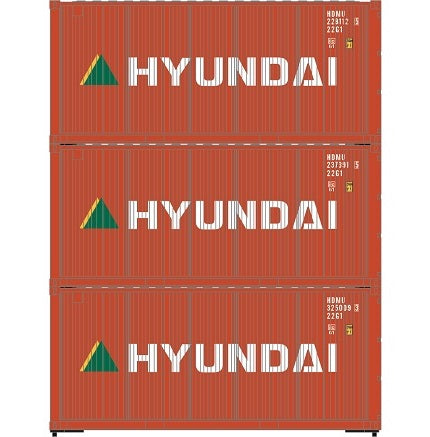 Athearn 27783 HO Scale 20' Intermodal Corrugated Container Hyundai HDM —  White Rose Hobbies
