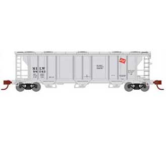 Athearn 28357 N Scale PS-2 2893 Covered Hopper Milwaukee Road MILW 98043