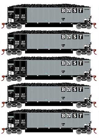 Athearn 81596 HO Scale BethGon Coalporter BNSF 5 Pack #2