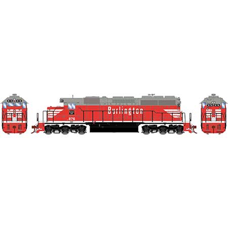 Athearn 87332 HO Scale RTR EMD SD40 Burlington CB&Q/C&S 876 DCC