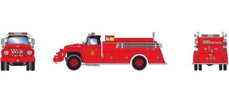 Athearn 92032 HO Scale Chicago Il Ford F-850 Fire Truck 