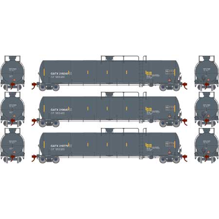 Athearn Genesis G25583 HO Scale 33,900 Gallon LPG Tank Car GATX 3 Pack #1