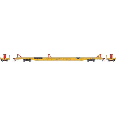 Athearn Genesis G69602 HO Scale F89-F TOFC Flatcar Trailer Train Yellow  RTTX 151741