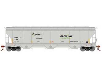 Athearn Genesis G89989 HO Scale Trinity 3 Bay Covered Hopper Agrium GACX 6745