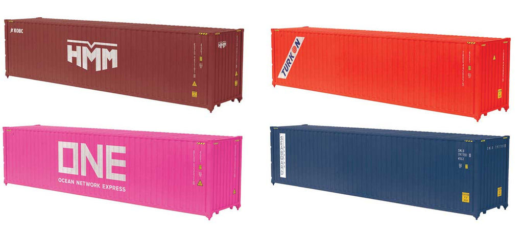 Atlas O Master 3001184 O Scale 40' High Cube Container Assortment 8 Pack