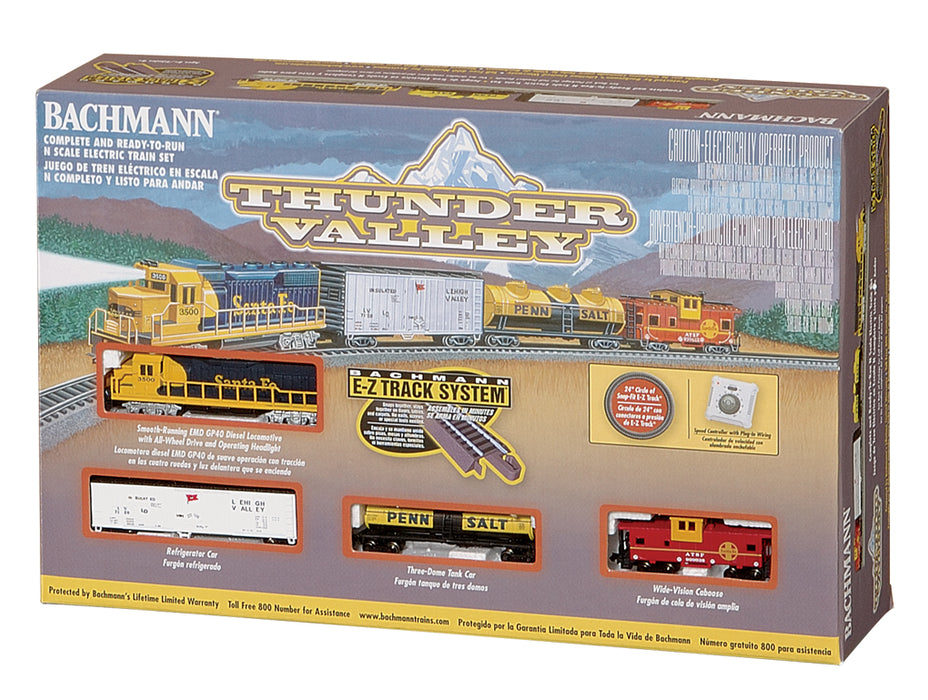 Bachmann 24013 N Scale Thunder Valley Santa Fe Model Train Set