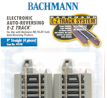 Bachmann 44548 HO Scale E-Z Track Reversing 9" Straight (4 Pieces)