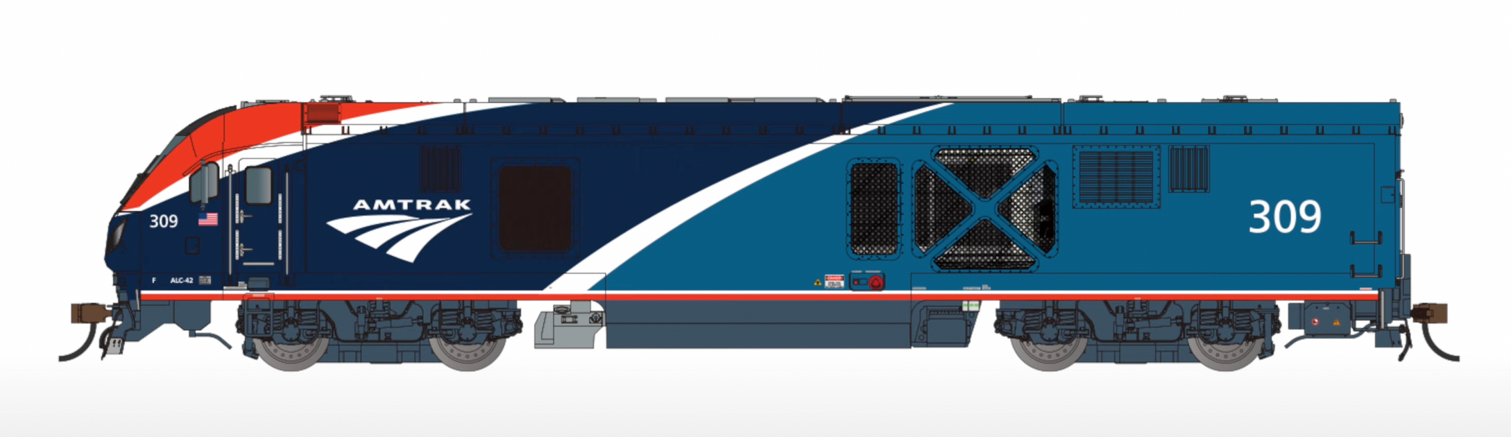 Bachmann 69053 N Scale Siemens ALC-42 Charger Amtrak Phase VII 309