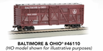 Bachmann 71563 N Scale 40' Stock Car Baltimore & Ohio B&O 46110