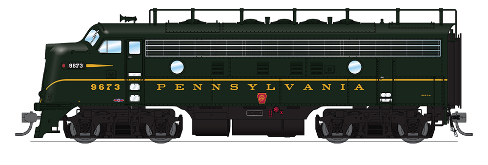 BLI 4860 HO Scale EMD F7A Ph1 Pennsylvania PRR 9673A with DCC and Sound