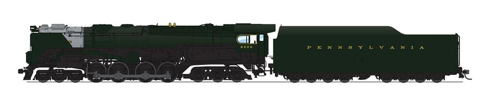 BLI 6186 HO Scale 6-8-6 Pennsylvania S2 Turbine Steam Loco PRR 6200 (Large Shields) Paragon4 Hybrid