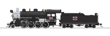 BLI 6356 HO Scale 2-8-0 Consolidation Western Pacific WP 30 DCC Sound