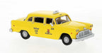 Brekina 58943 HO Scale 1950s-1982 Checker Taxi Sedan Pittsburgh Yellow Cab