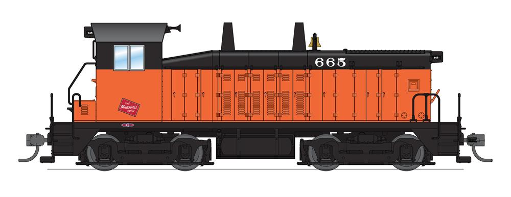 Broadway Limited Imports 6728 HO Scale EMD NW2 Milwaukee Road MILW 665 Paragon4