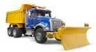 Bruder 02825 MACK Granite Dump Truck with Snow Plow Blade