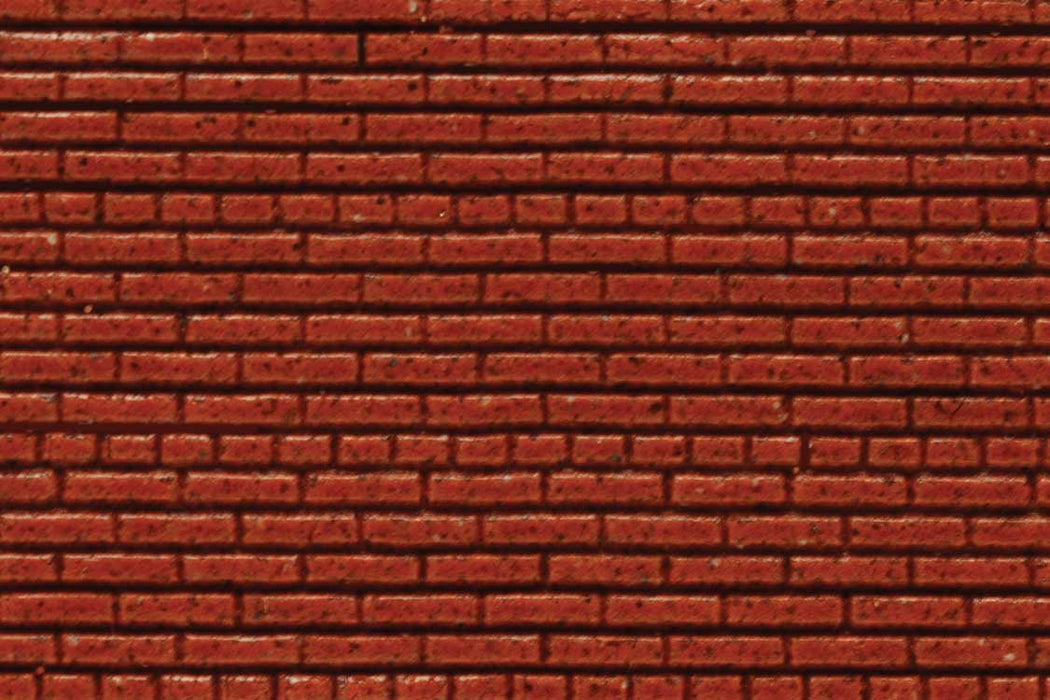 Chooch 8623 HO Scale Flexible Dark Red Medium Brick Wall Sheet 2 Pack