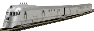 Con-Cor 01-008721 HO Scale 1934 Pioneer Zephyr 3 Car Train Set — White ...