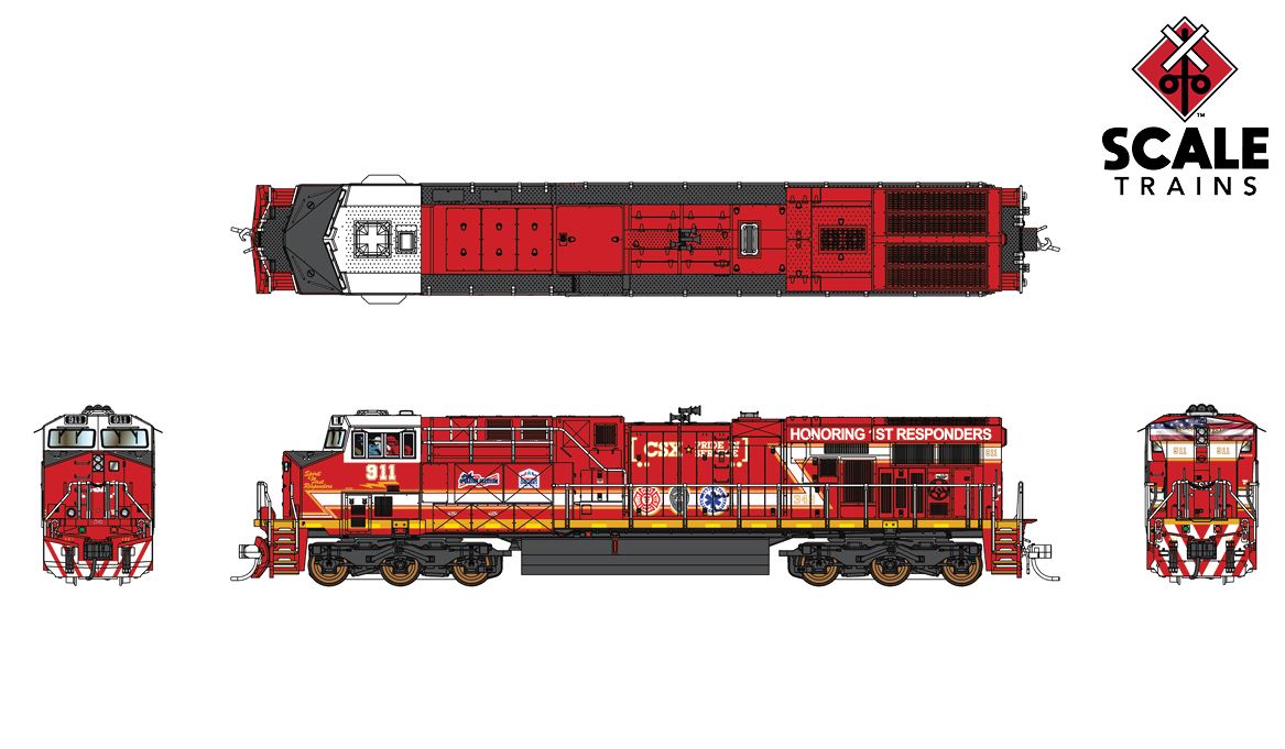 Fox Valley Models 10013 N Scale ES44AH "First Responders" CSX 911