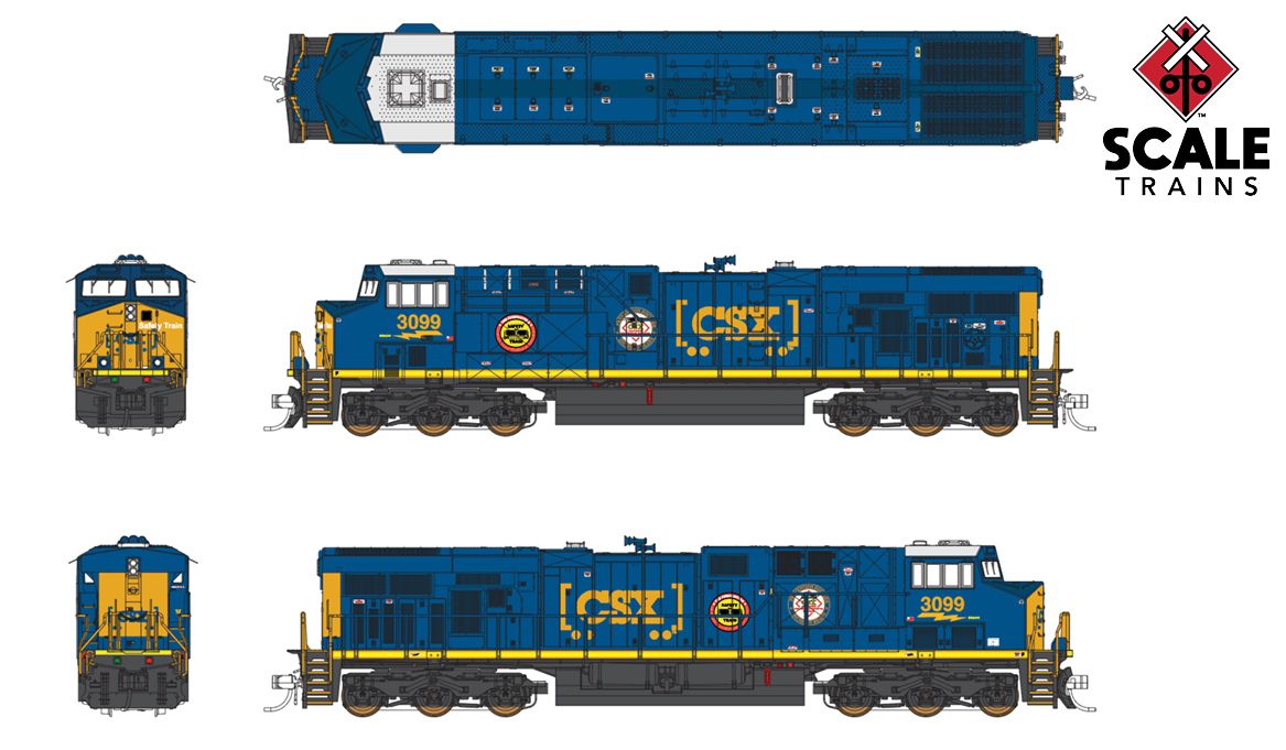 Fox Valley Models 10019 N Scale ES44AH "Safety Train" CSX 3099