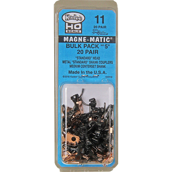 Kadee HO Scale #11, Bulk Pack Kadee #5 Couplers (20 pair)