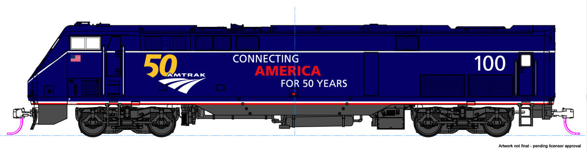 Kato 176-6035LS N Scale GE P42 Genesis Amtrak Midnight Blue 50th  Anniversary 100 DCC LokSound