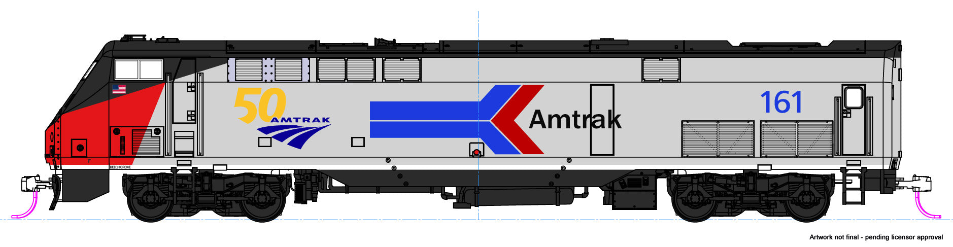 新入荷 鉄道模型 KATO Nゲージ 176-6037 P42 Amtrak #108 鉄道模型