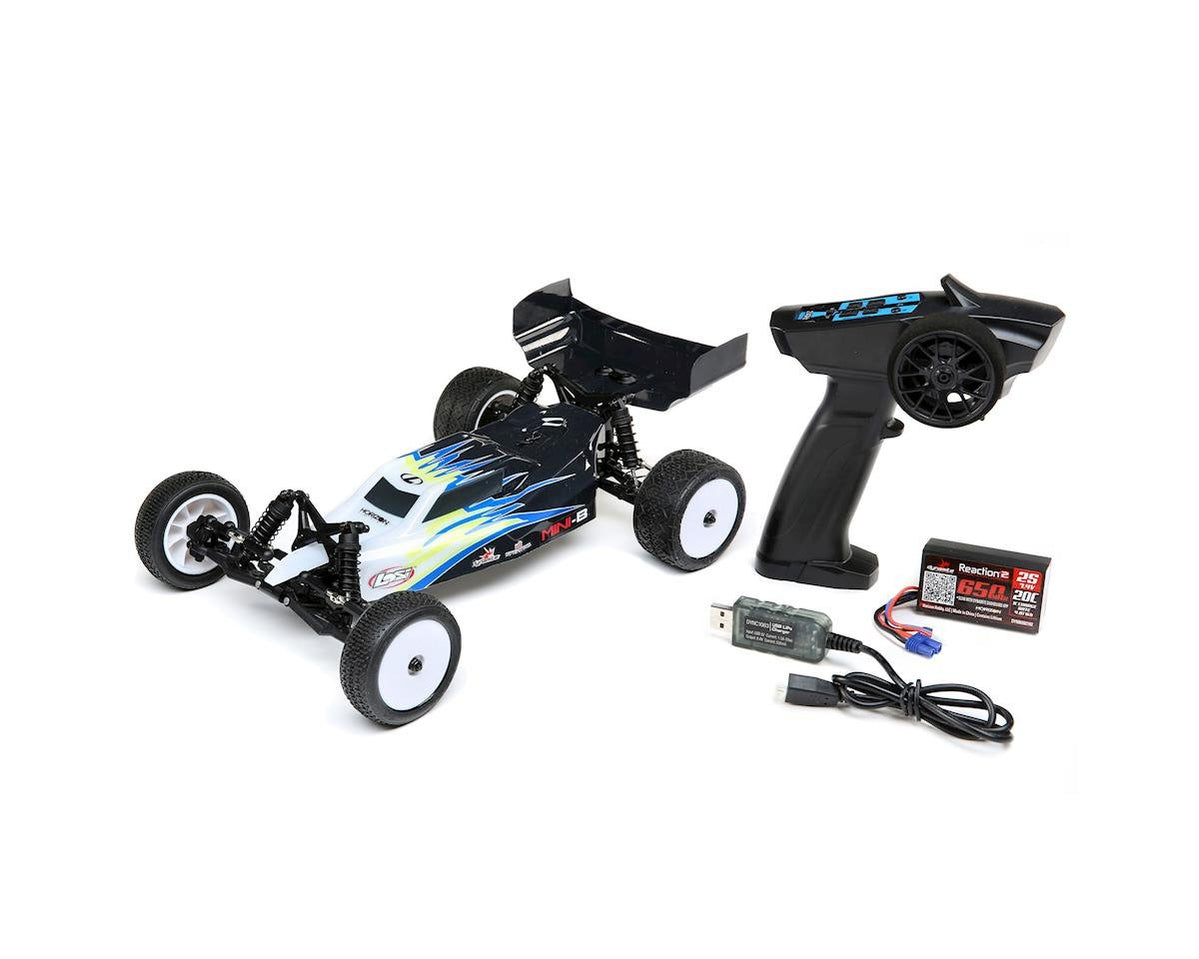 LOSI LOS01016T2 1/16 Mini-B RTR Brushed Buggy Black And White — White ...