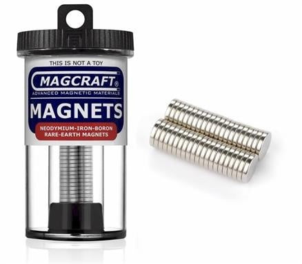 Magnacraft 732 3/8" x 1/16" Rare Earth Disc Magnets 40