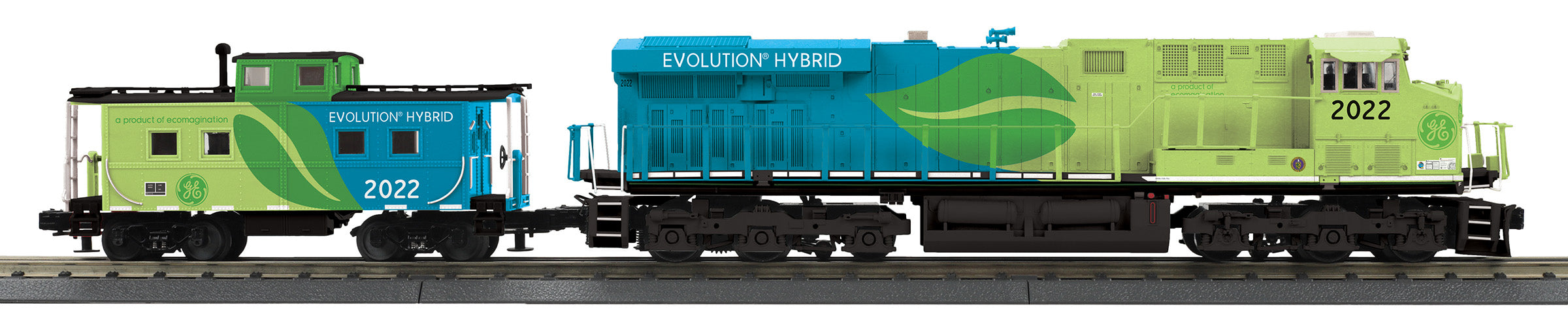 MTH 30-20973-1 O Gauge GE ES44AC Imperial Diesel and Caboose Set with PS3 GEVo Evolution Hybrid 2022