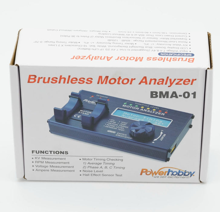 Powerhobby BMA01 Brushless Motor Analyzer and RPM and Voltage Motolyzer